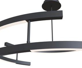 Lustra moderna LED 4000K design minimalist Line negru