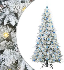 vidaXL Brad de Crăciun artificial cu ramuri articulare Alb 210 cm