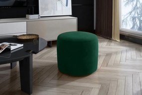 Taburet rotund, tapitat, 40x43 cm, Linsy 01, Eltap (Culoare: Verde inchis / Monolith 37)