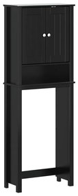 vidaXL Depozitare deasupra toaletei „BERG” negru 60x27x164,5 cm lemn