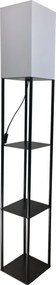 Brilagi - Lampă de podea cu polițe GRADUS 1xE27/40W/230V 150 cm negru/alb