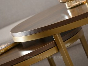 Măsuță de cafea Klara (nuc + auriu). 1111631