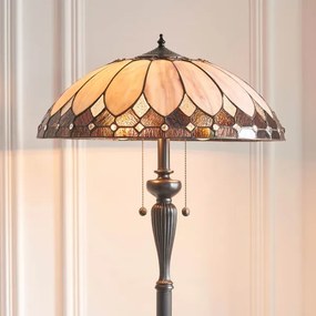 Endon 63972 - Lampă de podea Tiffany BROOKLYN, 2xE27/60W/230V, Ø 50 cm