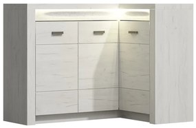 Comodă de colț Nadenas N15 K (Alb craft) (fără iluminat). 1058235