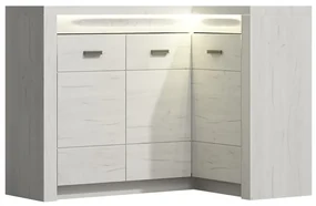 Comodă de colț Nadenas N15 K (Alb craft) (fără iluminat). 1058235
