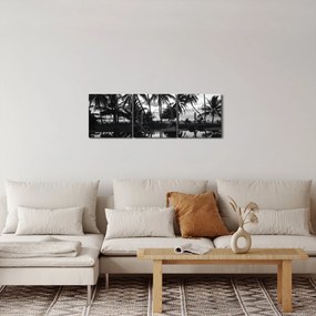 Tablou - Insula tropicală (cu ceas) (90x30 cm)