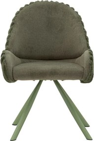 Set de scaune de sufragerie verde cu cotiere 2 buc. tapițat Stockholm – Mauro Ferretti