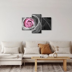 Tablou - Trandafir abstract, fucsia (90x60 cm)