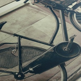 Tablou - Bicicleta de epocă cu flori (90x60 cm)