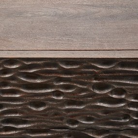 Noptieră maro închis din lemn de mango Crumble – WOOOD