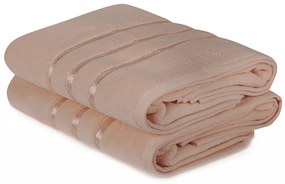 Set 2 Prosoape de baie Dolce, 70x140 cm, 100% Micro Bumbac, 560 gsm, Somon