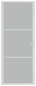 Usa de interior, 83x201,5 cm, alb, sticla mata si aluminiu 1, white and frost, 83 x 201.5 cm, 2 Bare orizontale