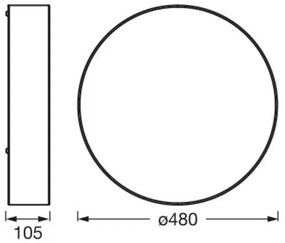 Plafonieră Ledvance ORBIS PARIS 3xE27/25W/230V crem