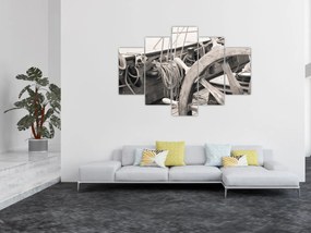 Tablou - Cârma de barcă cu vele (150x105 cm)