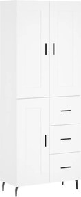vidaXL Dulap înalt, alb, 69,5x34x180 cm, lemn compozit