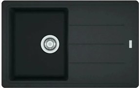 Chiuveta bucatarie compozit Franke Basis 1 cuva cu picurator 78x50 cm reversibila finisaj negru mat