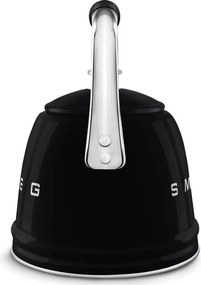 Ceainic cu fluier Smeg CKLW2001BL, 2,3 l, Inductie, Maner rece, Negru