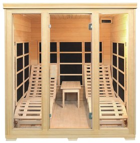 Infračervená sauna/ tepelná kabína Billund s dvojitým vykurovacím systémom a drevom Hemlock
