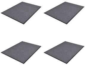 vidaXL Covorașe de ușă din PVC 4 buc. gri, 90x60 cm