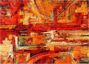 Tablou pe sticlă cu pictură pe pereți (70x50 cm)