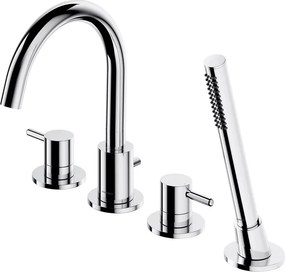 Baterie cada - dus Omnires Y 4 orificii cu set de dus