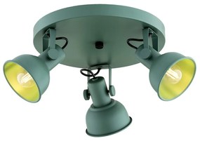 Plafoniera cu 3 spoturi directionabile design modern Lenora verde