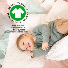 Pătură pentru copii bej din amestec de bumbac 80x80 cm Frosty Almond – Roba