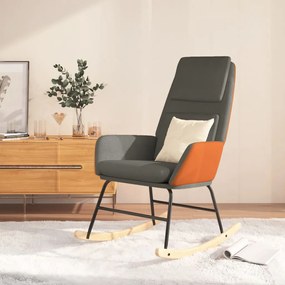 341330 vidaXL Scaun balansoar, gri închis, material textil