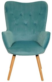 Fotoliu din catifea turcoaz COZY