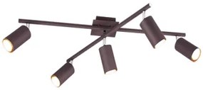 Plafoniera moderna 5 becuri GU10 MARLEY 612400524 Trio