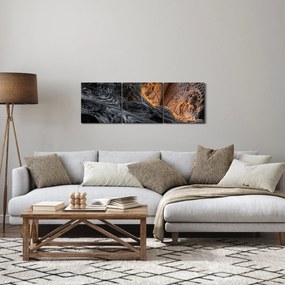 Tablou - Privire spre centru (cu ceas) (90x30 cm)