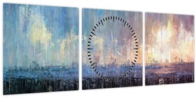 Tablou - Abstract (cu ceas) (90x30 cm)