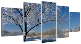 Tablou - peisaj înghe?at de iarnă peisaj (150x70cm)