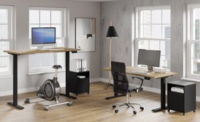 Masă PC electrică Natura 160 (Stejar + Negru). Promo -7%. 1124886