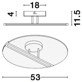 Lustra aplicata, Plafoniera LED design modern JERTUNA 53cm