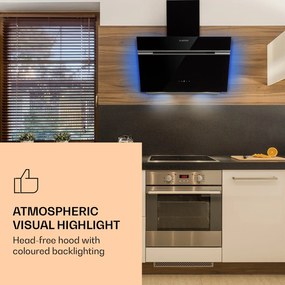 Klarstein Alina 60 Smart, hota, 60 cm, 600 m³/h, iluminare LED, față din sticlă