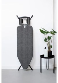 Masa de calcat Brabantia C 1003361, 124x45 cm, 7 pozitii de reglare, Suport pentru fier, Negru