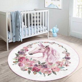 Covor pentru copii roz ø 80 cm Comfort – Mila Home