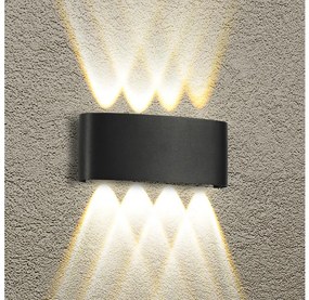 Brilagi - Aplica LED de exterior FLAREBOX LED/8W/230V negru IP65