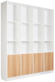 Bibliotecă albă cu aspect de stejar 176x199 cm Mistral - Hammel Furniture