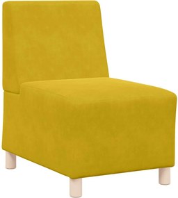 vidaXL Canapea Scaun fără brațe Galben 55 cm Catifea