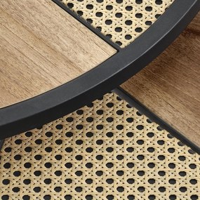 Masa de cafea Garmin, stejar auriu/negru