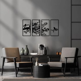 Decorațiune de perete din metal 34x70 cm Branch – Wallity