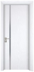 Usa Interior din MDF Novo Doors ND04 LUX PREMIUM, Cadru din Lemn Masiv, KIT COMPLET, Toc Reglabil de 10 CM INCLUS, Plinta pe Ambele Parti (Culoare:
