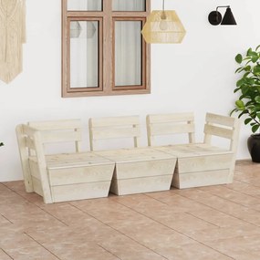 Canapea de gradina din paleti cu 3 locuri lemn de molid tratat Canapea cu 3 locuri, 1