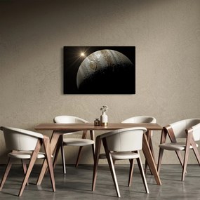 Tablou cu planetă în cosmos (90x60 cm)