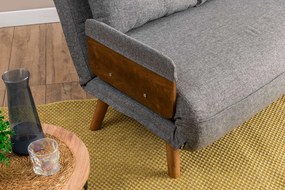 Canapea două locuri Como D (gri deschis). 1127342