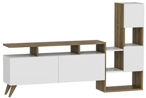 Mobilier living Patovi 2 (alb + Nuc) . 1095631
