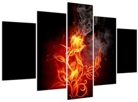 Tablou - Trandafiri în foc (150x105 cm)