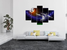 Tablou - Fotbaliști în săritură (150x105 cm)